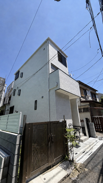 東京都豊島区の新築3階建て住宅の施工前全景