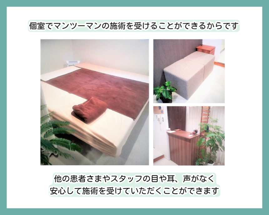 神楽坂整体たいむの院内を紹介した画像です