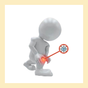 膝の痛みや水腫（水がたまる）などの物理的なエラー。スポーツ障害における局所の不具合と、膝痛をリセットするスポーツ整体のイメージ。