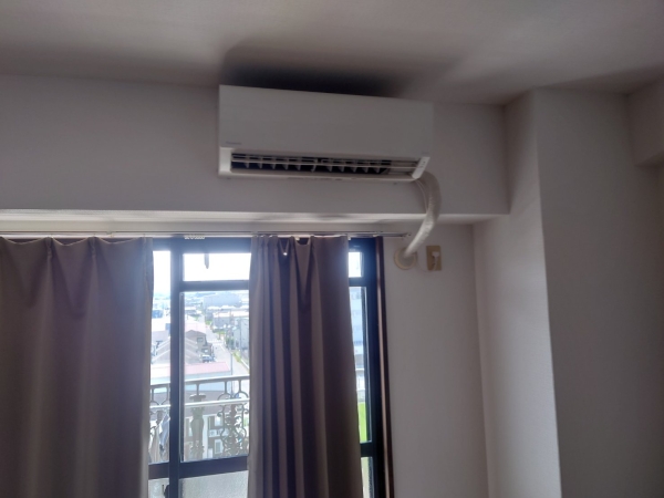 7階のお部屋に設置したエアコンの室内機