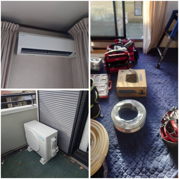 兵庫県三田市 エアコン入替工事 室内機（ダイキン）施工写真