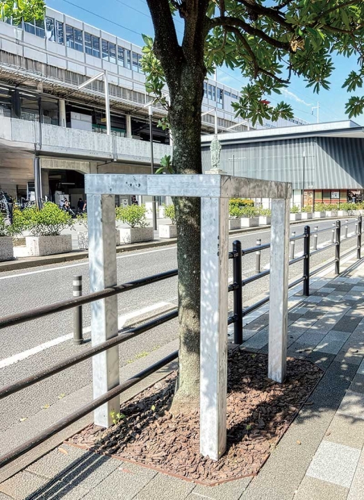 翔進の街路樹用金属支柱