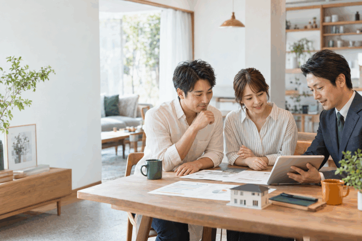 住宅ローンの資金計画を相談するご家族