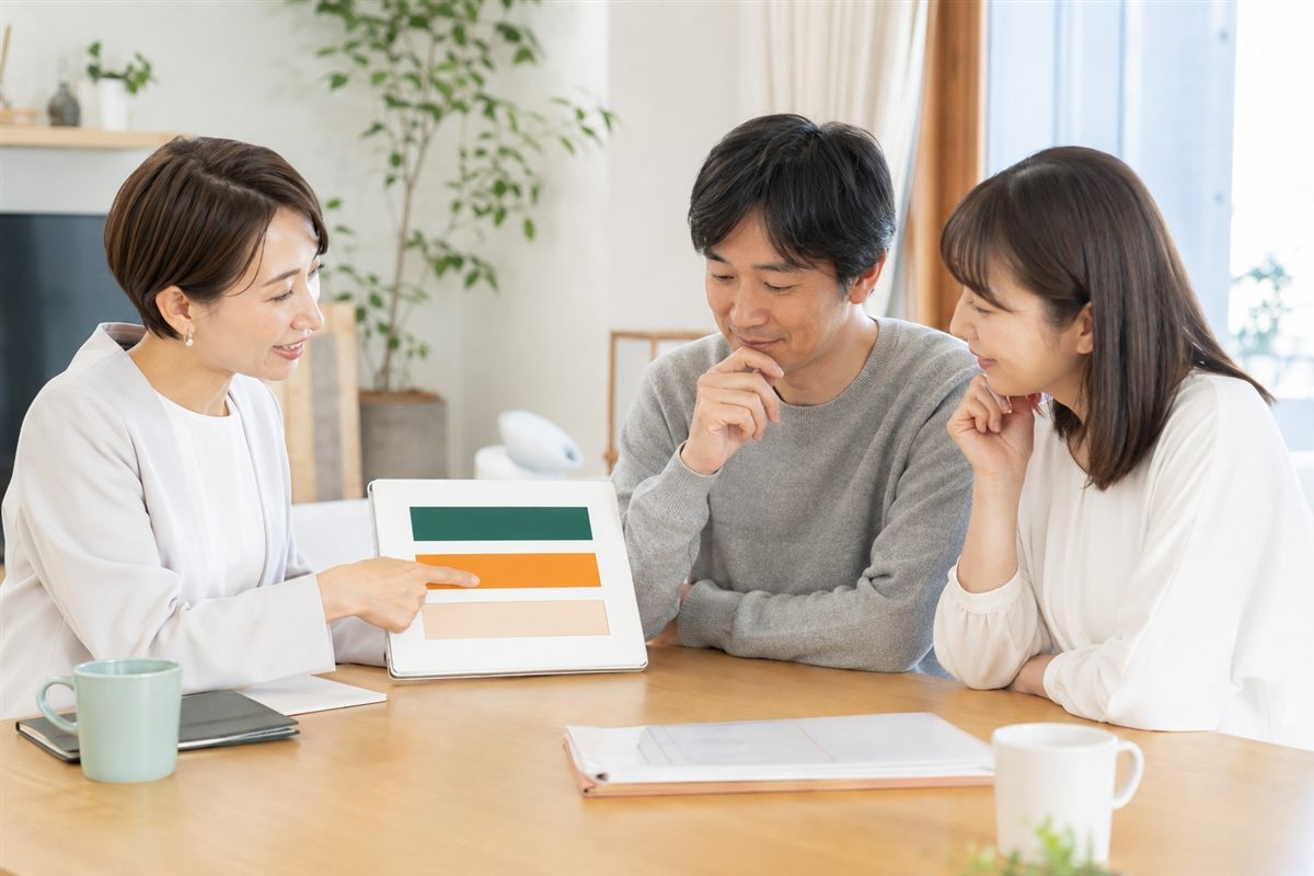 査定価格の3つの考え方を比較する相談の様子