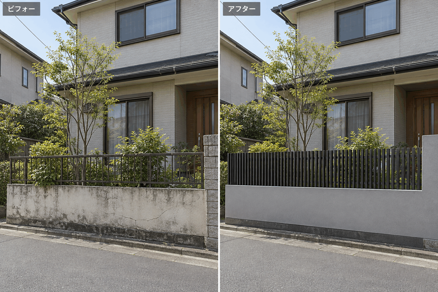塀のビフォー・アフター参考イメージ 3