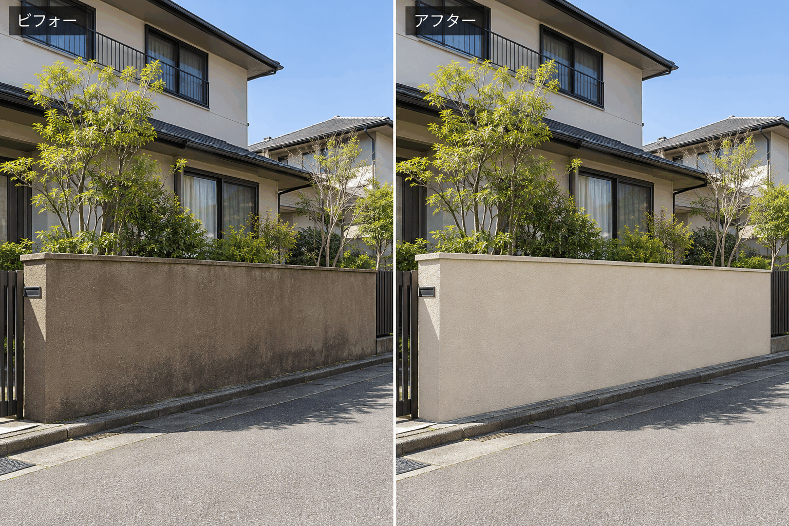 塀のビフォー・アフター参考イメージ 2