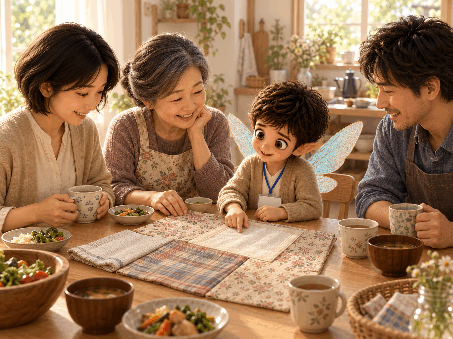 第15部「座ってから」の場面を描いた、さばくんの新しい挿絵