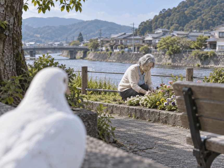 花の咲く寄り道 — 白い鳩しーちゃんの物語