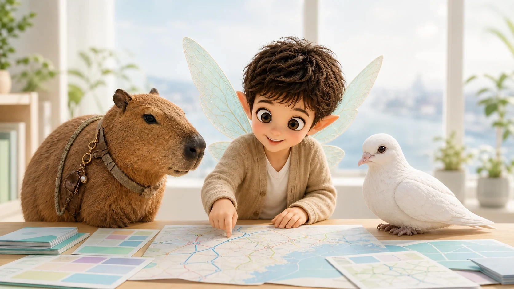 さばくん・カピちゃん・しーちゃんが横浜市内と京浜エリアの相談先や移動経路を整理するイメージ写真