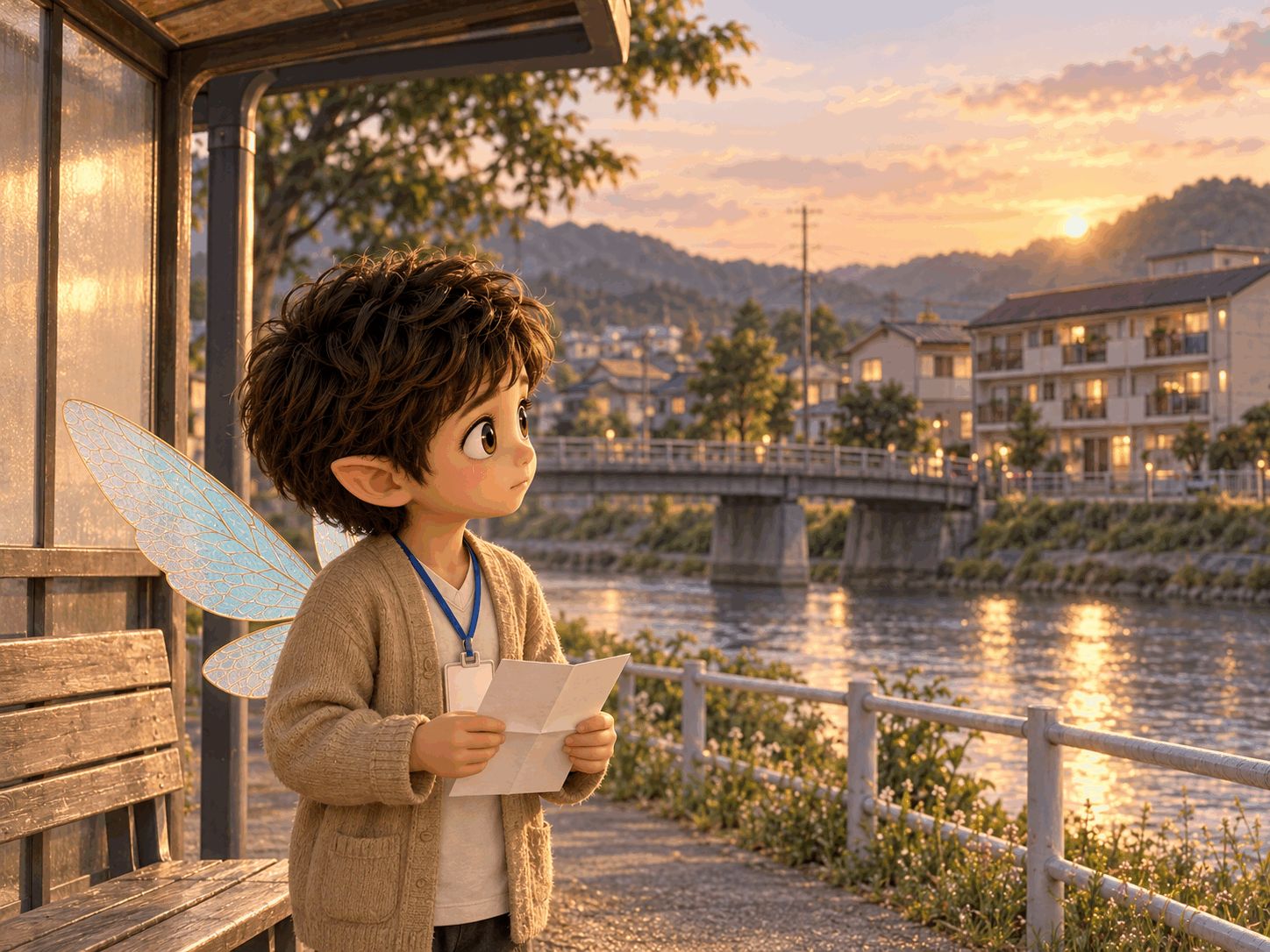第4部「川向こうの部屋」の場面を描いた、さばくんの新しい挿絵
