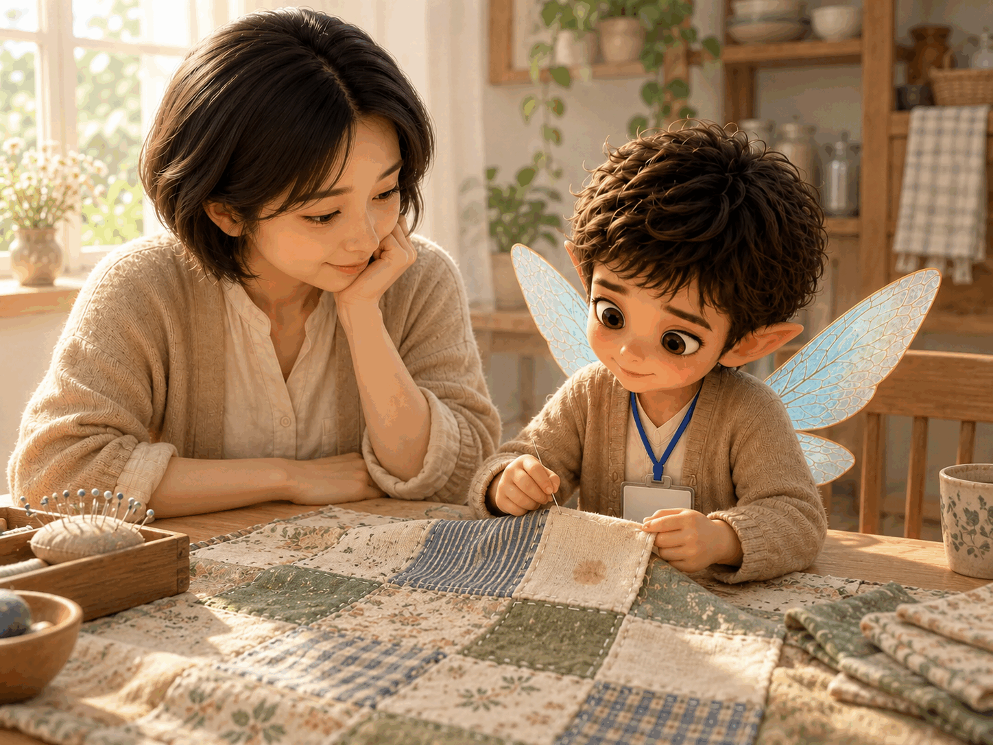 第10部「自分の四角」の場面を描いた、さばくんの新しい挿絵